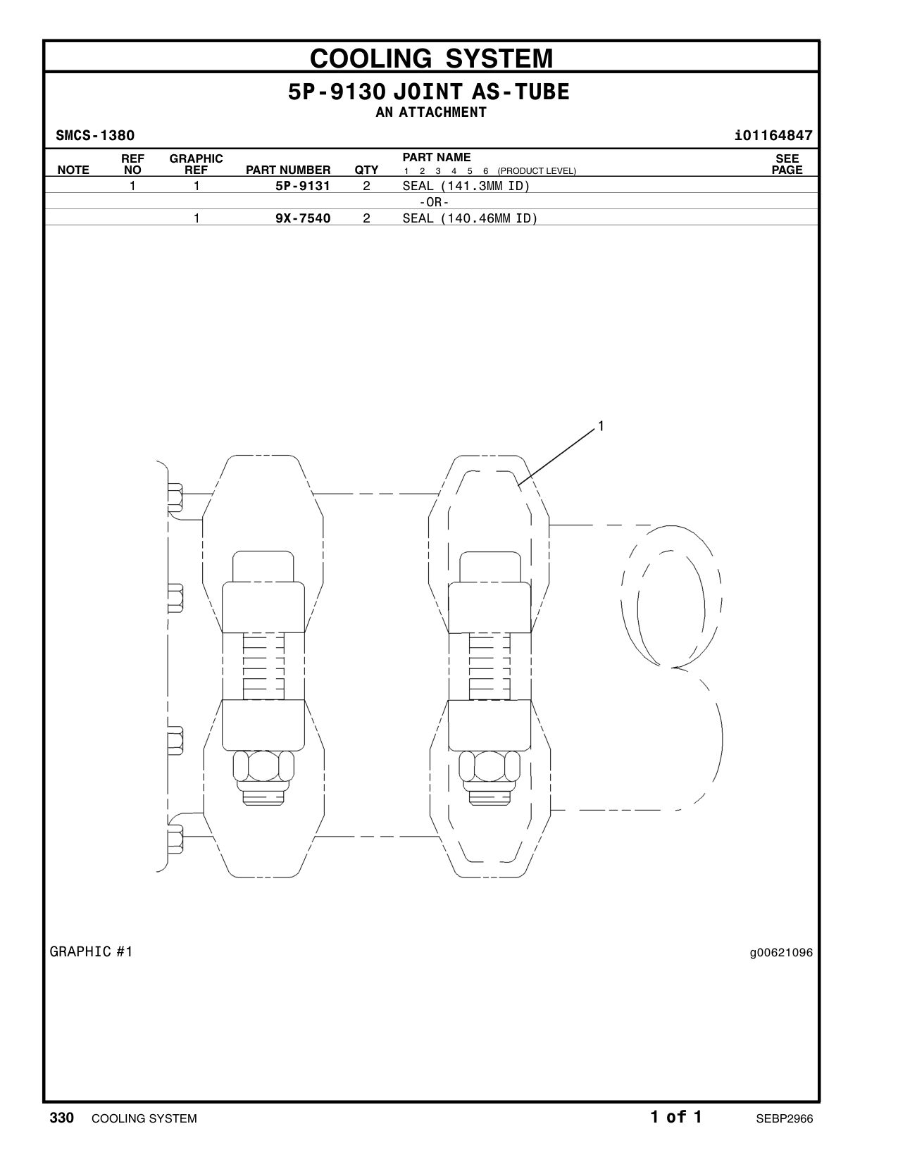 9X-7540 SEAL CAT parts manual diagram