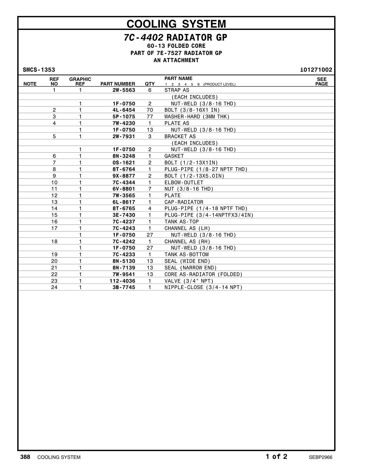 8N-5130 SEAL (WIDE END) CAT parts manual diagram