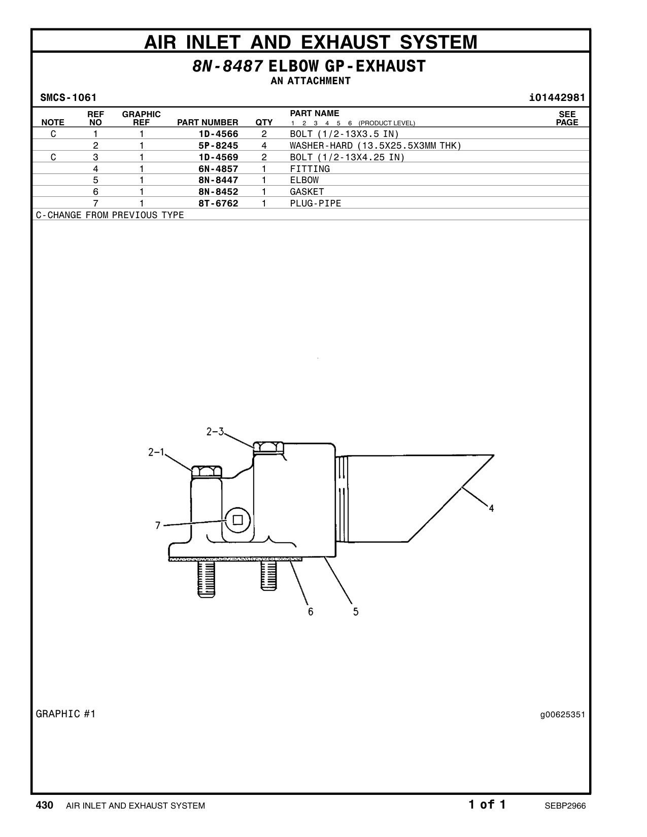 6N-4857 FITTING CAT parts manual diagram