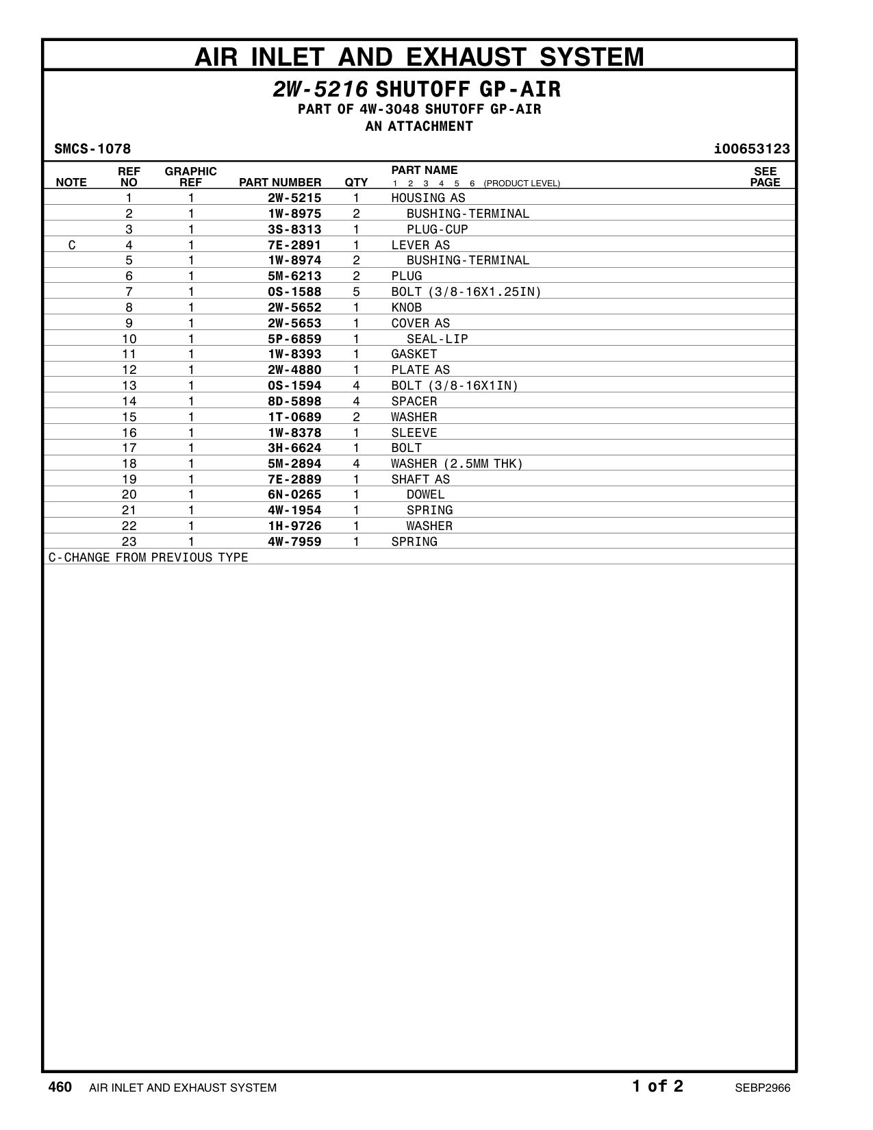 6N-0265 DOWEL CAT parts manual diagram