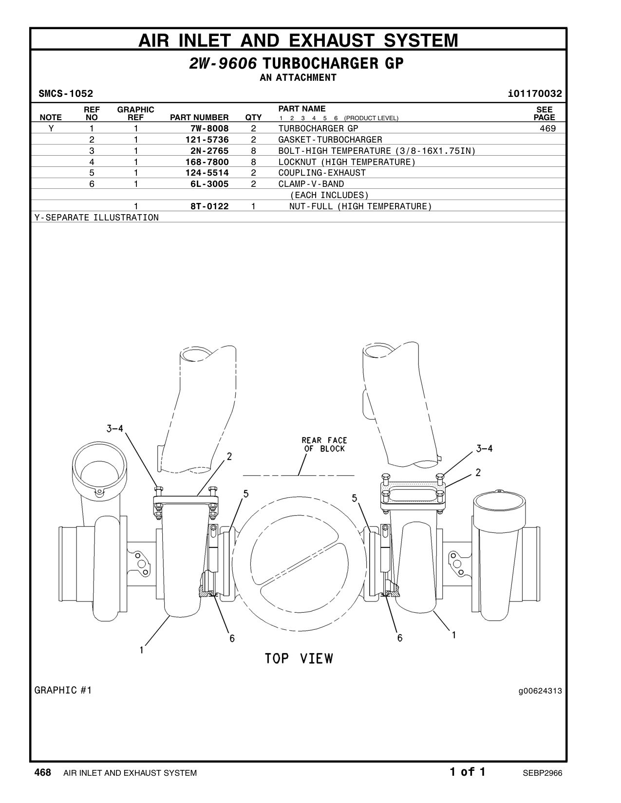 8T-0122 NUT-FULL (1/4-28-THD) CAT parts manual diagram