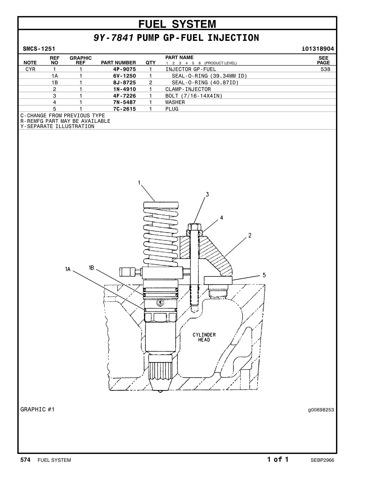4F-7226 BOLT (7/16-14X4-IN) CAT parts manual diagram