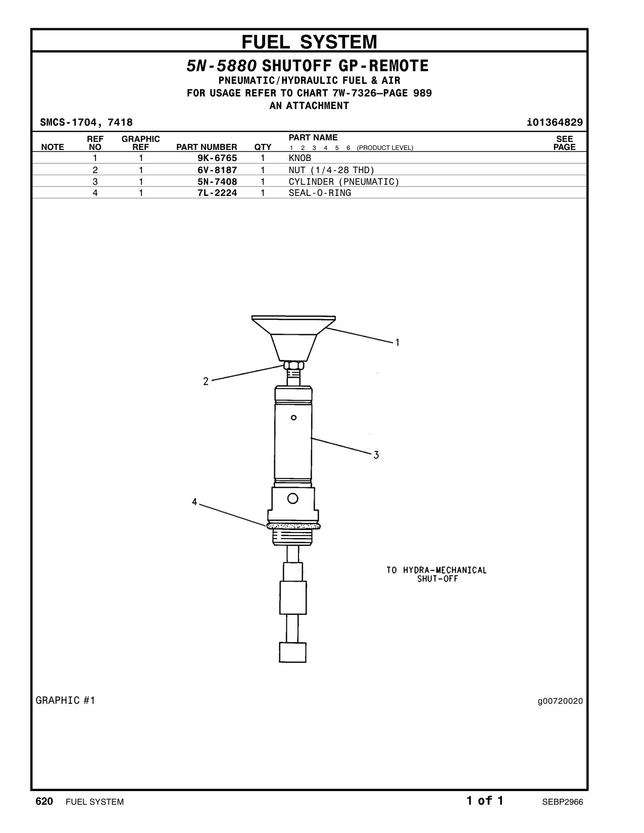 9K-6765 KNOB CAT parts manual diagram