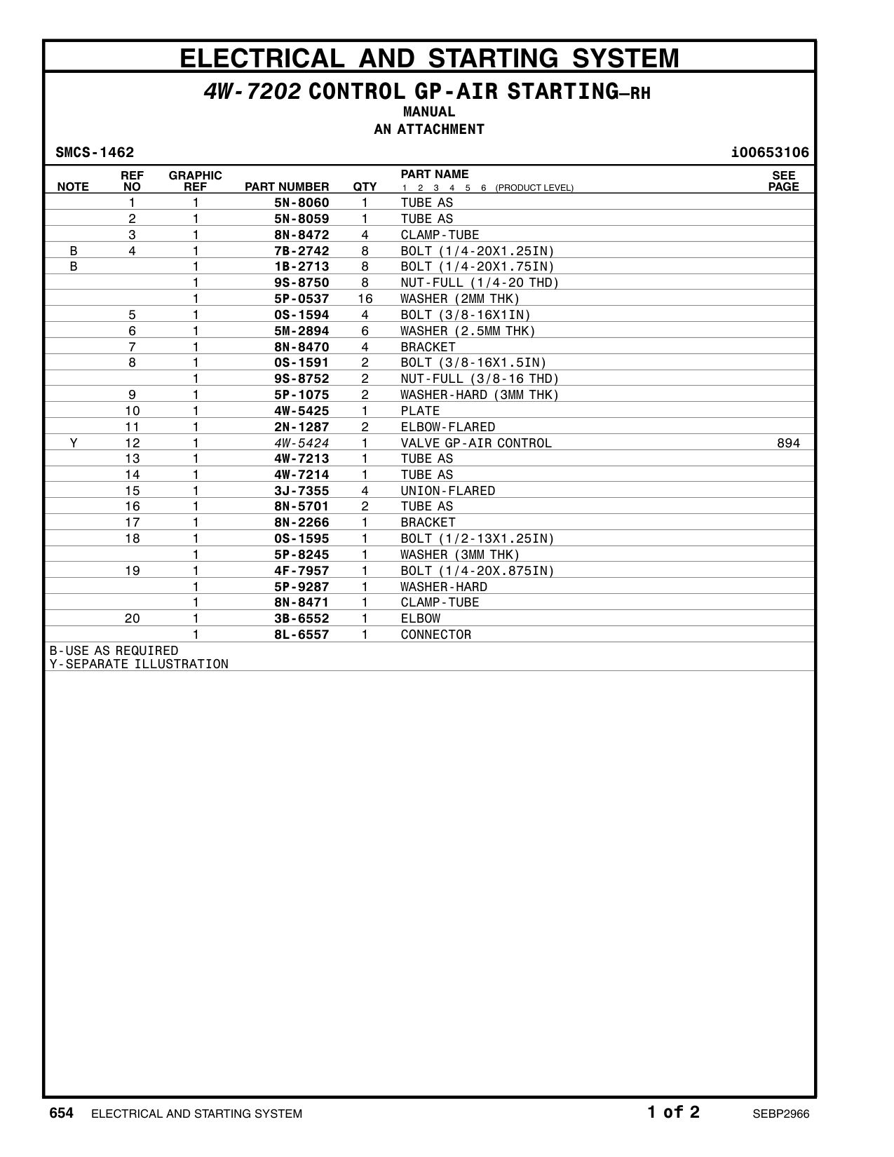 4W-7213 TUBE AS CAT parts manual diagram