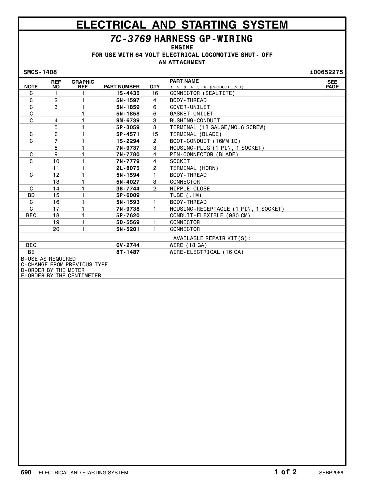 5D-5569 CONNECTOR CAT parts manual diagram