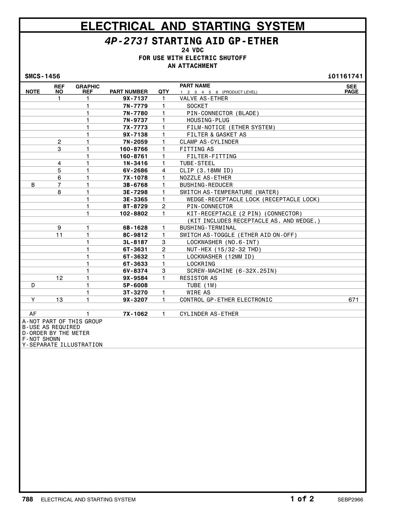 9X-7138 FILTER & GASKET AS CAT parts manual diagram