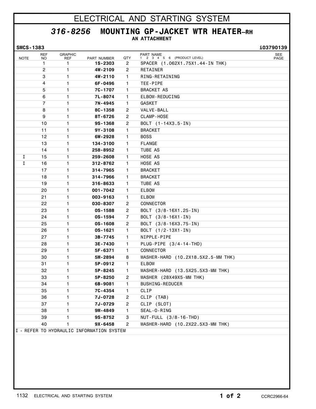 9Y-3108 BRACKET CAT parts manual diagram