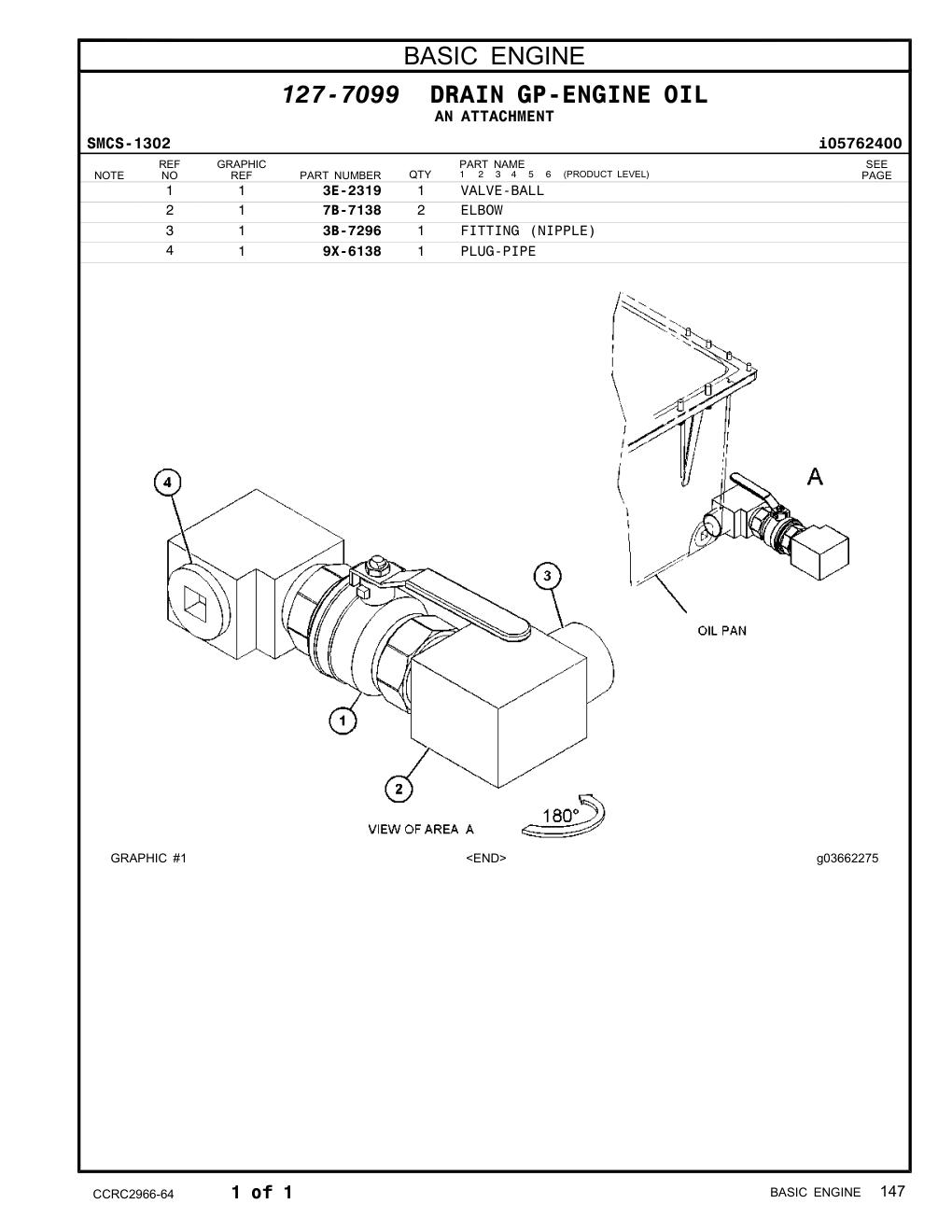 3E-2319 VALVE-BALL CAT parts manual diagram