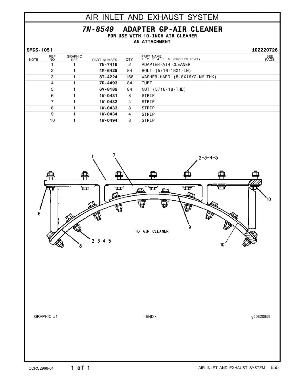 1W-0431 STRIP CAT parts manual diagram