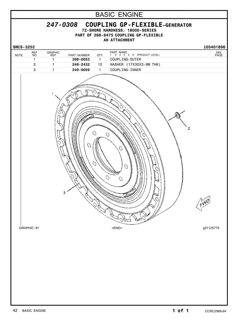 248-2432 WASHER (17X30X3-MM THK) CAT parts manual diagram
