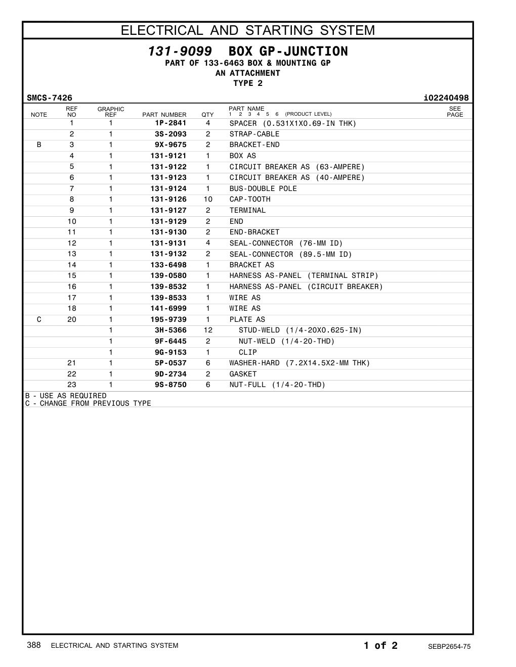 9G-9153 CLIP CAT parts manual diagram