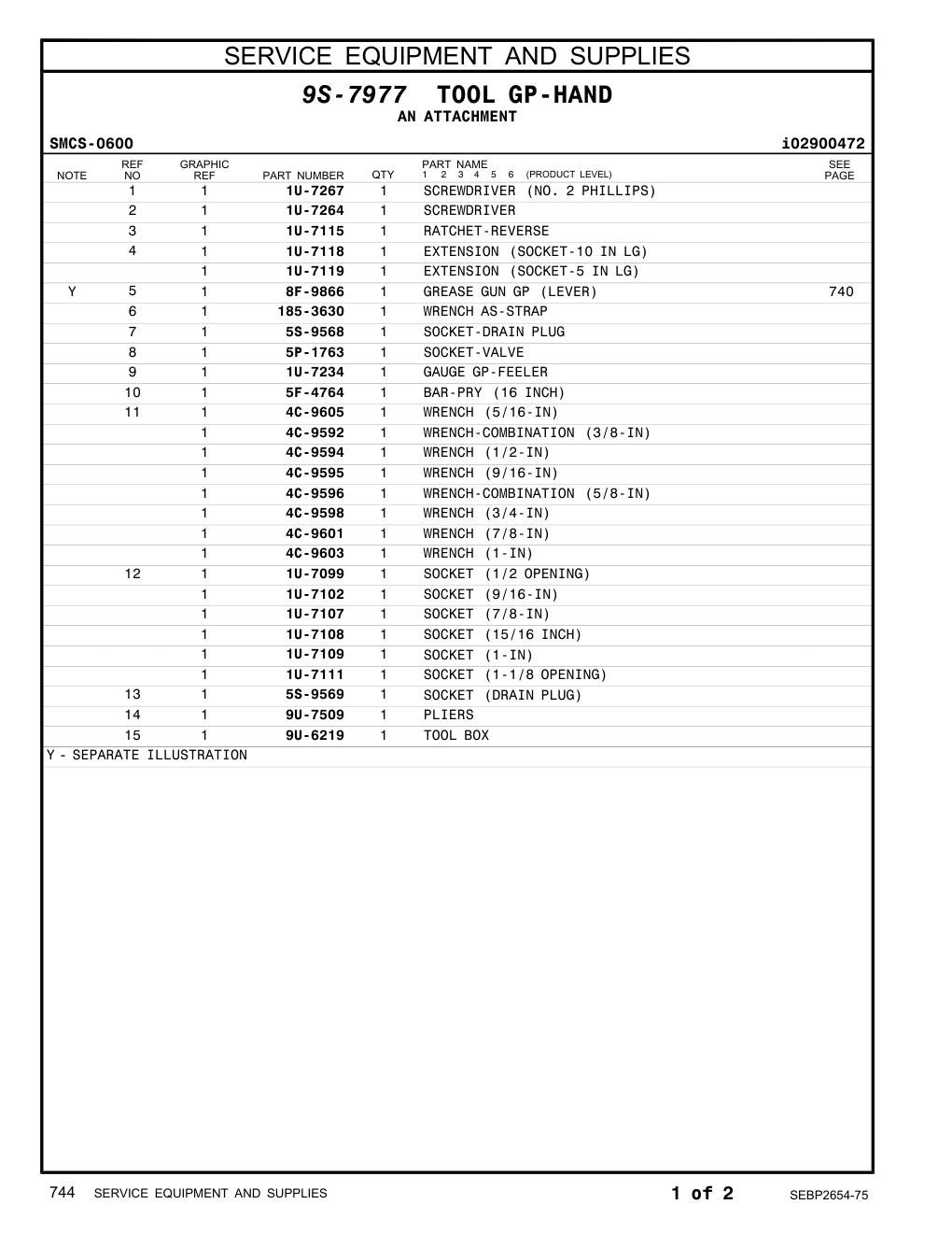 4C-9592 WRENCH-COMBINATION (3/8-IN) CAT parts manual diagram
