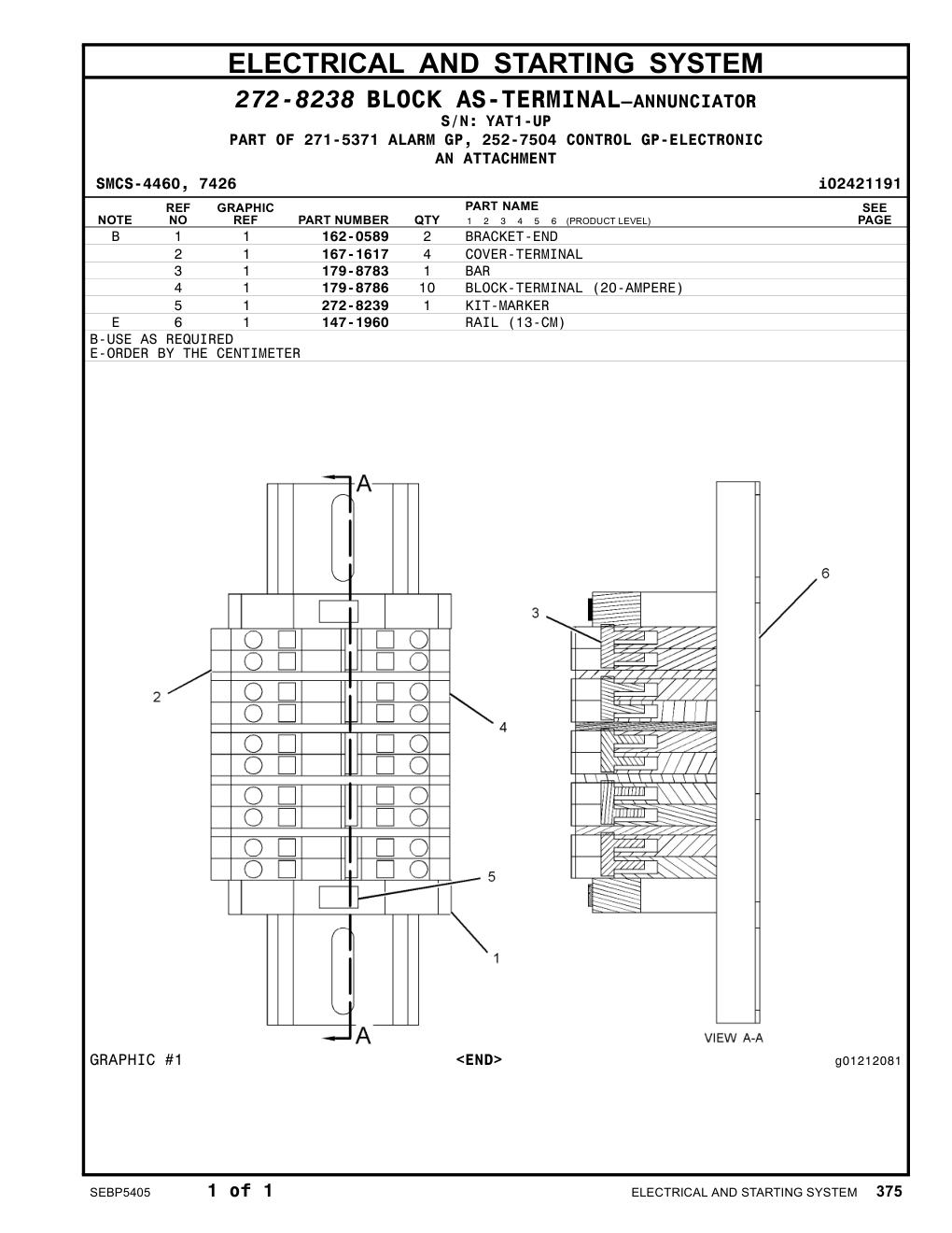 272-8239 KIT-MARKER · S/N YAT1-UP CAT parts manual diagram