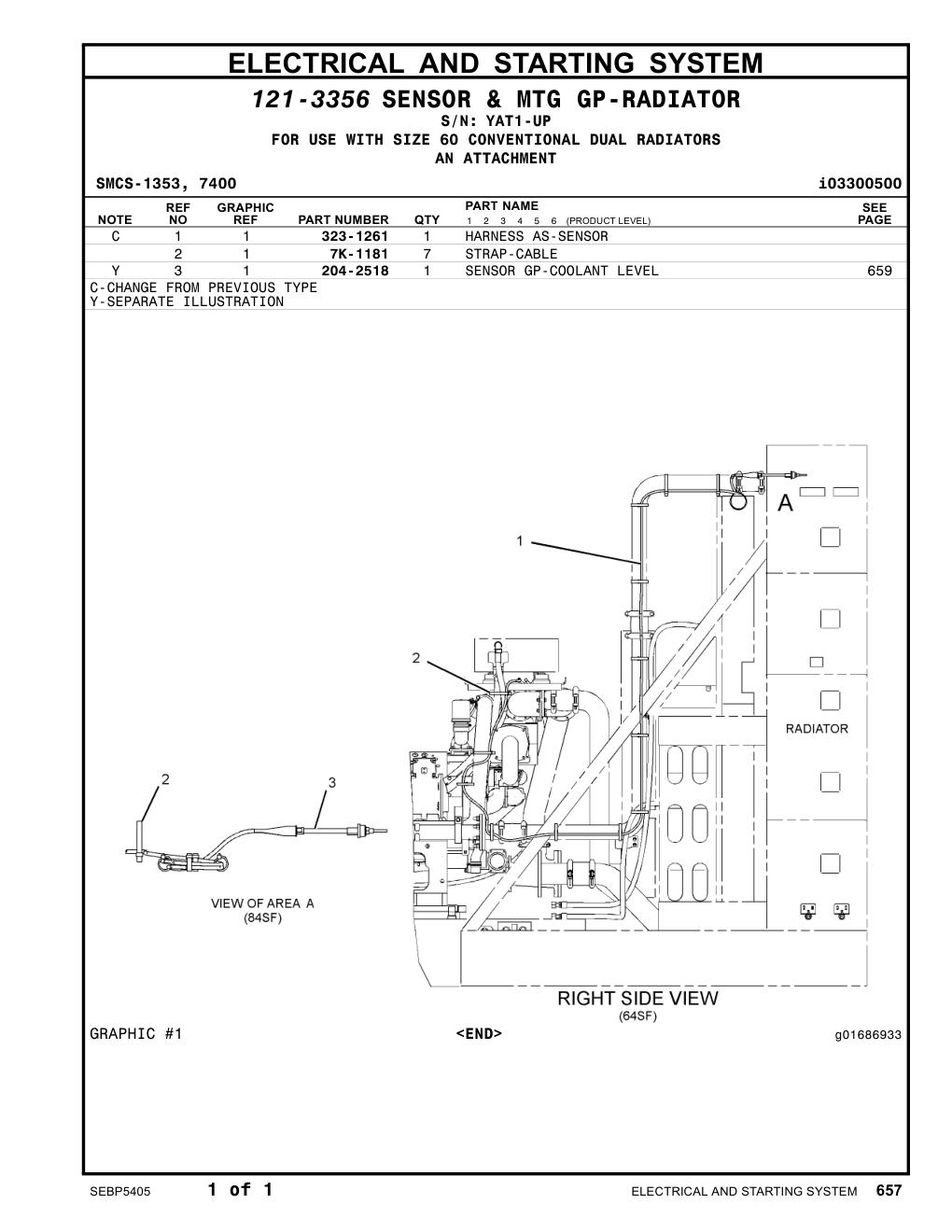 204-2518 SENSOR GP-LIQUID LEVEL · S/N YAT1-UP CAT parts manual diagram