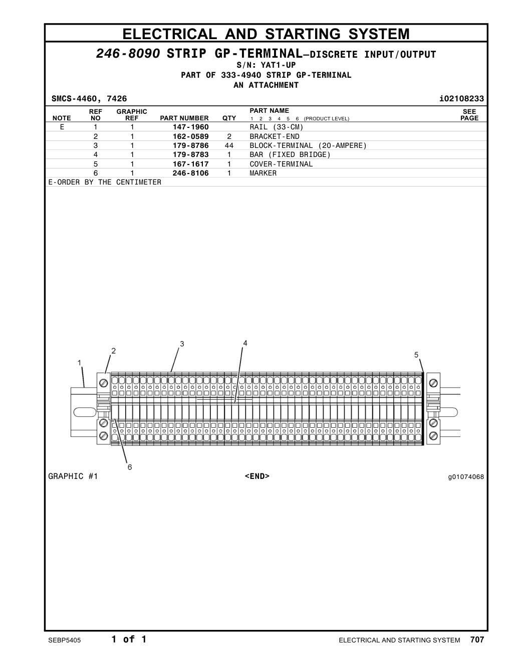 246-8106 MARKER · S/N YAT1-UP CAT parts manual diagram