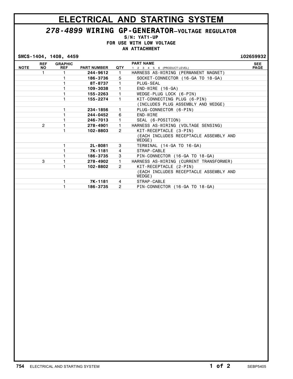 246-7013 SEAL (6-POSITION) · S/N YAT1-UP CAT parts manual diagram