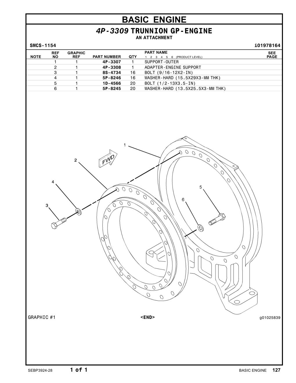 8S-4734 BOLT(9/16-12X2-IN) CAT parts manual diagram