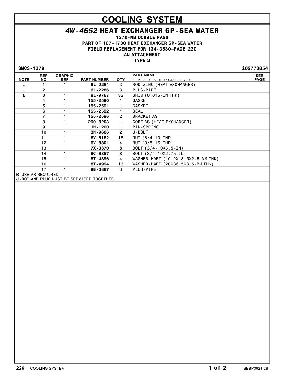 290-8203 COREAS(HEATEXCHANGER) CAT parts manual diagram
