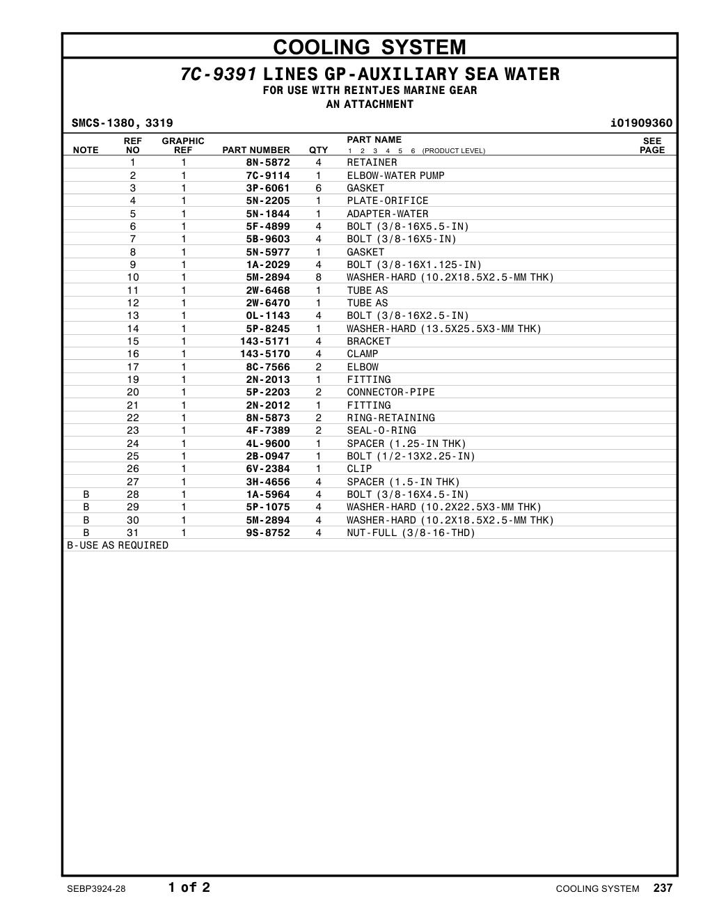 2W-6468 TUBEAS CAT parts manual diagram