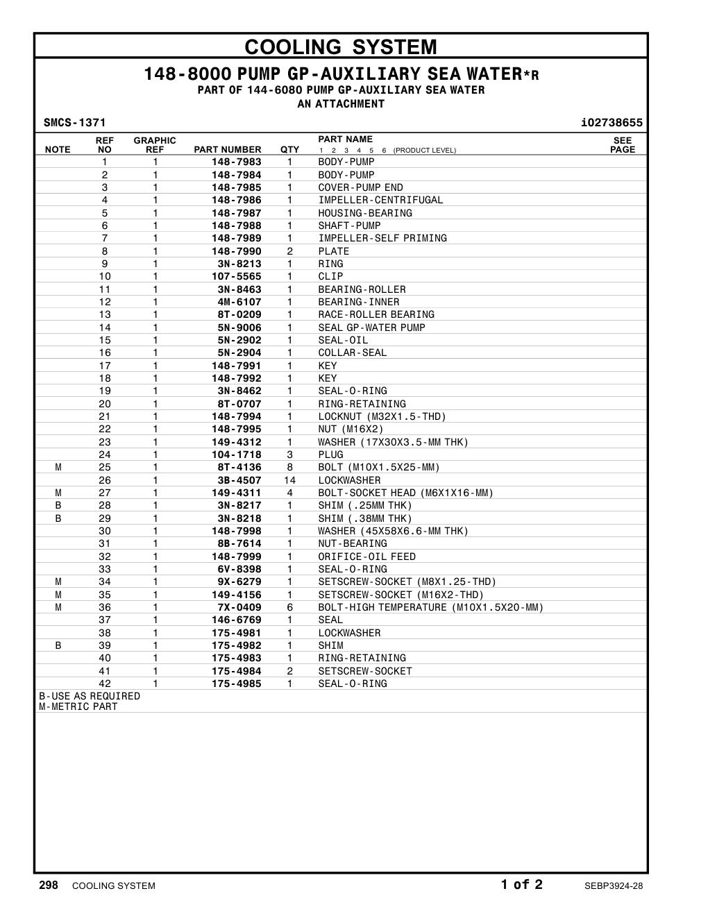 148-7983 BODY-PUMP CAT parts manual diagram