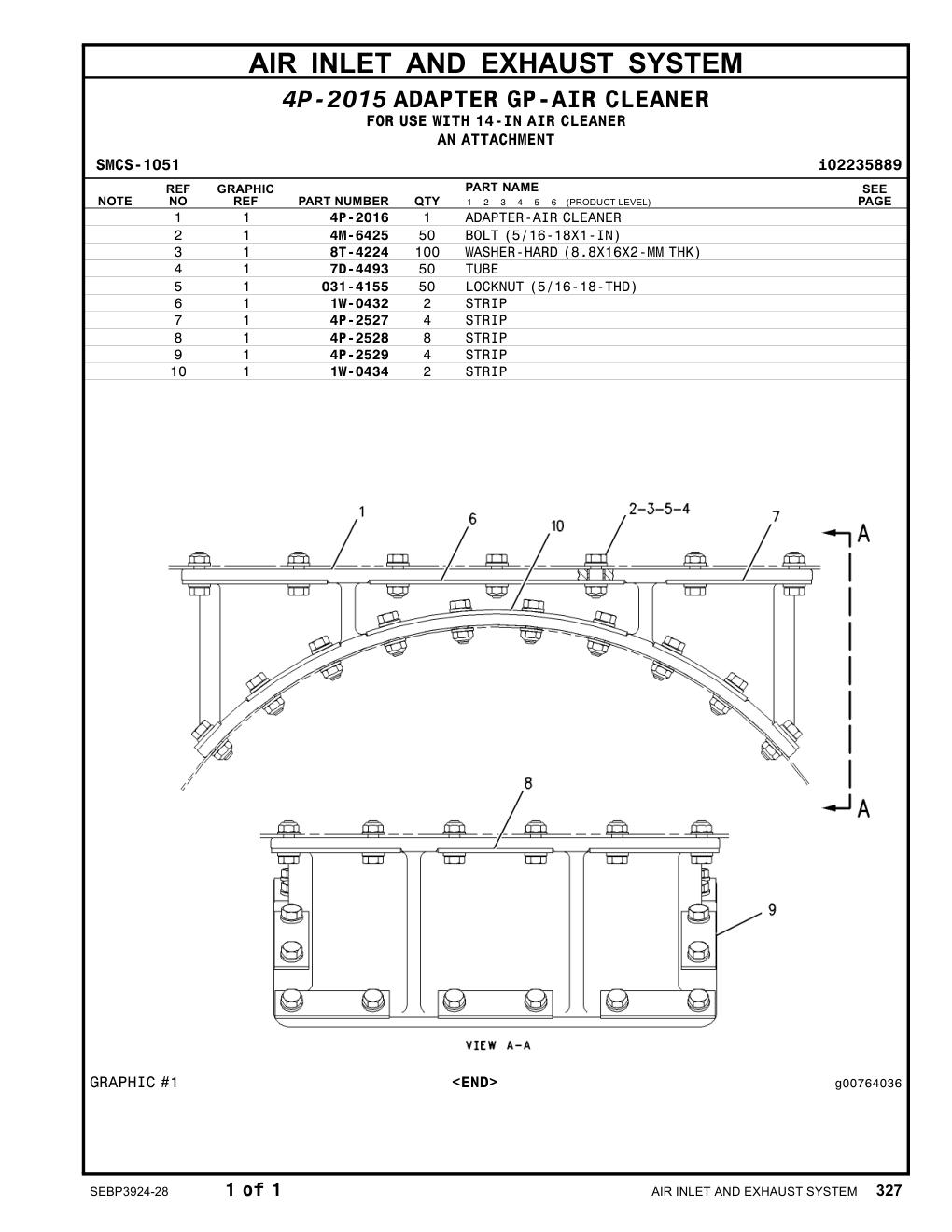 4P-2528 STRIP CAT parts manual diagram