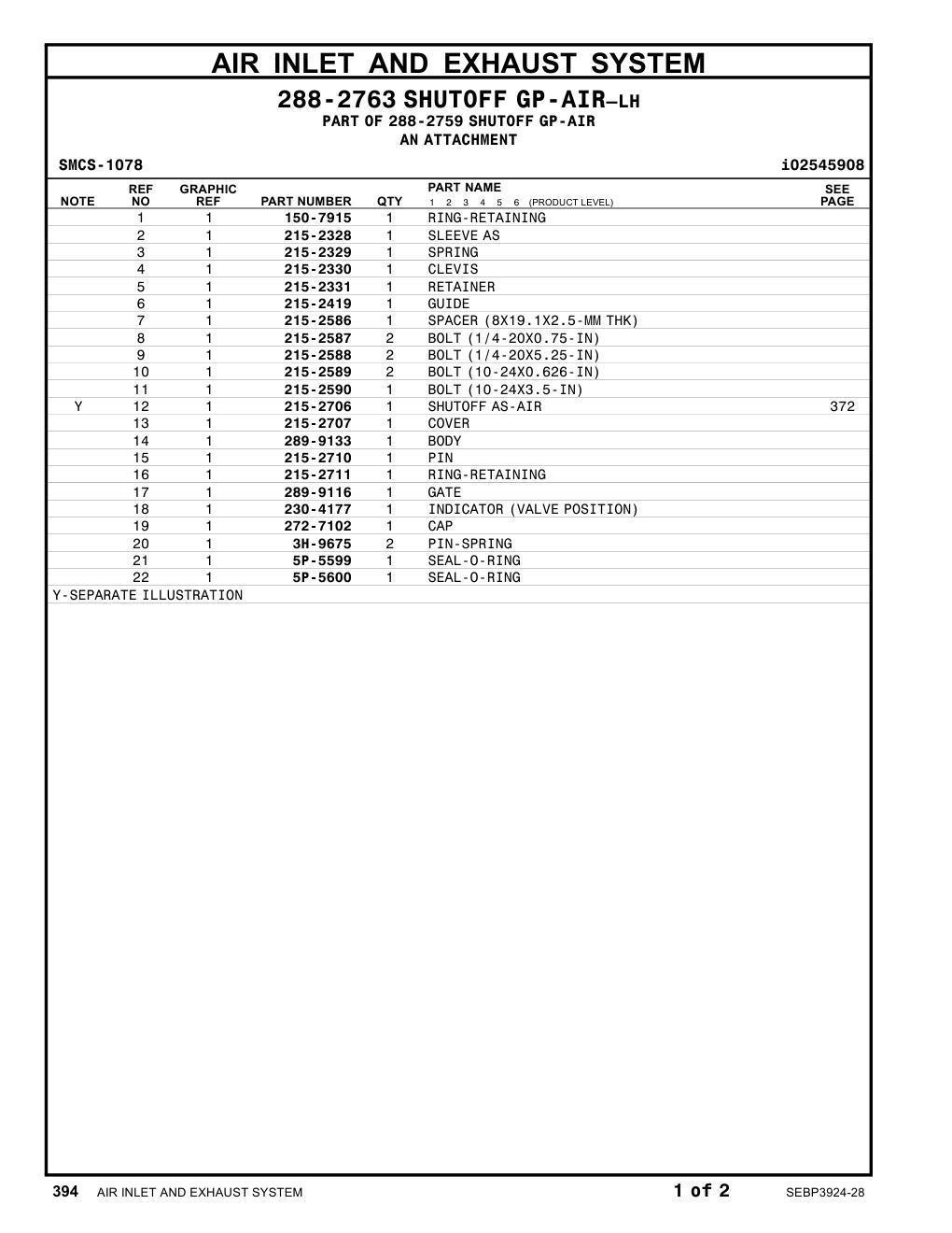 289-9133 BODY CAT parts manual diagram