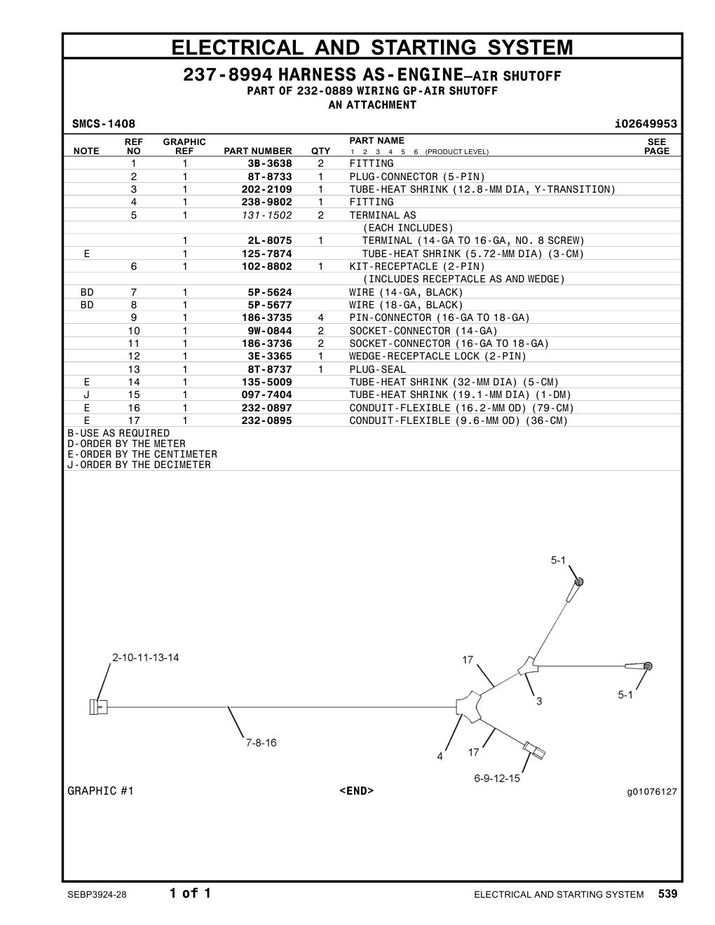 8T-8733 PLUG-CONNECTOR(5-PIN) CAT parts manual diagram