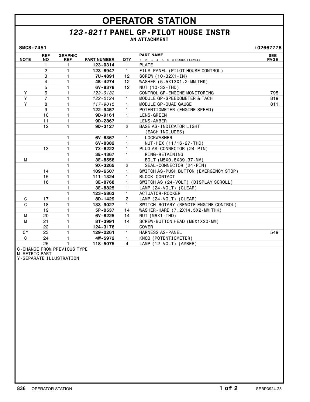3E-8825 LAMP(24-VOLT) (CLEAR) CAT parts manual diagram