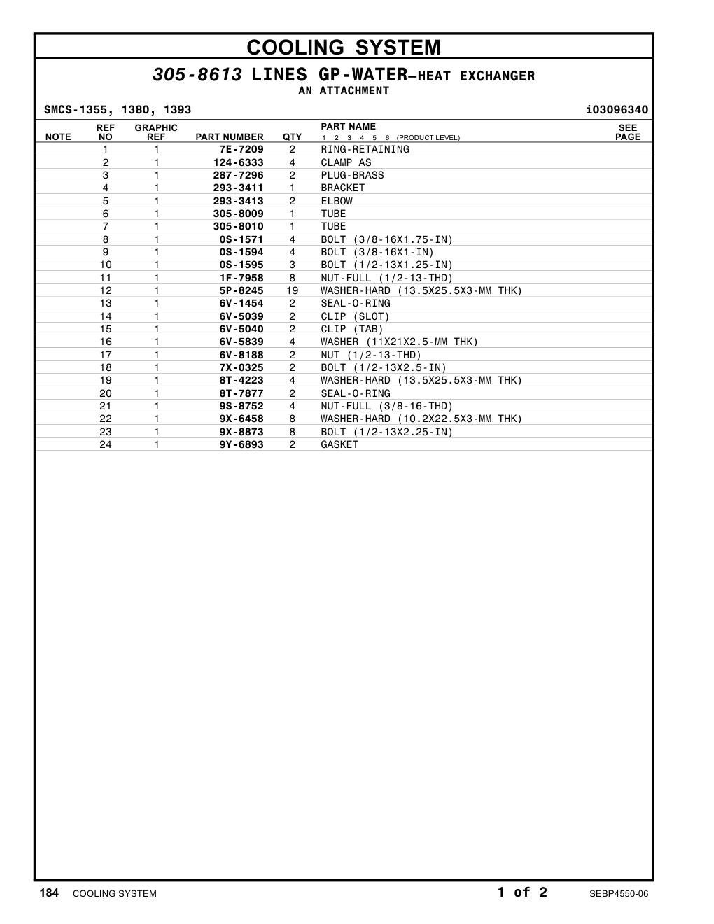 305-8010 TUBE CAT parts manual diagram