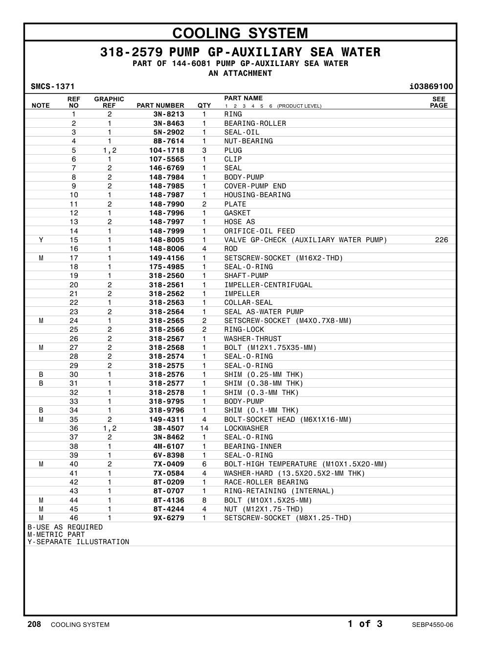 318-9795 BODY-PUMP CAT parts manual diagram