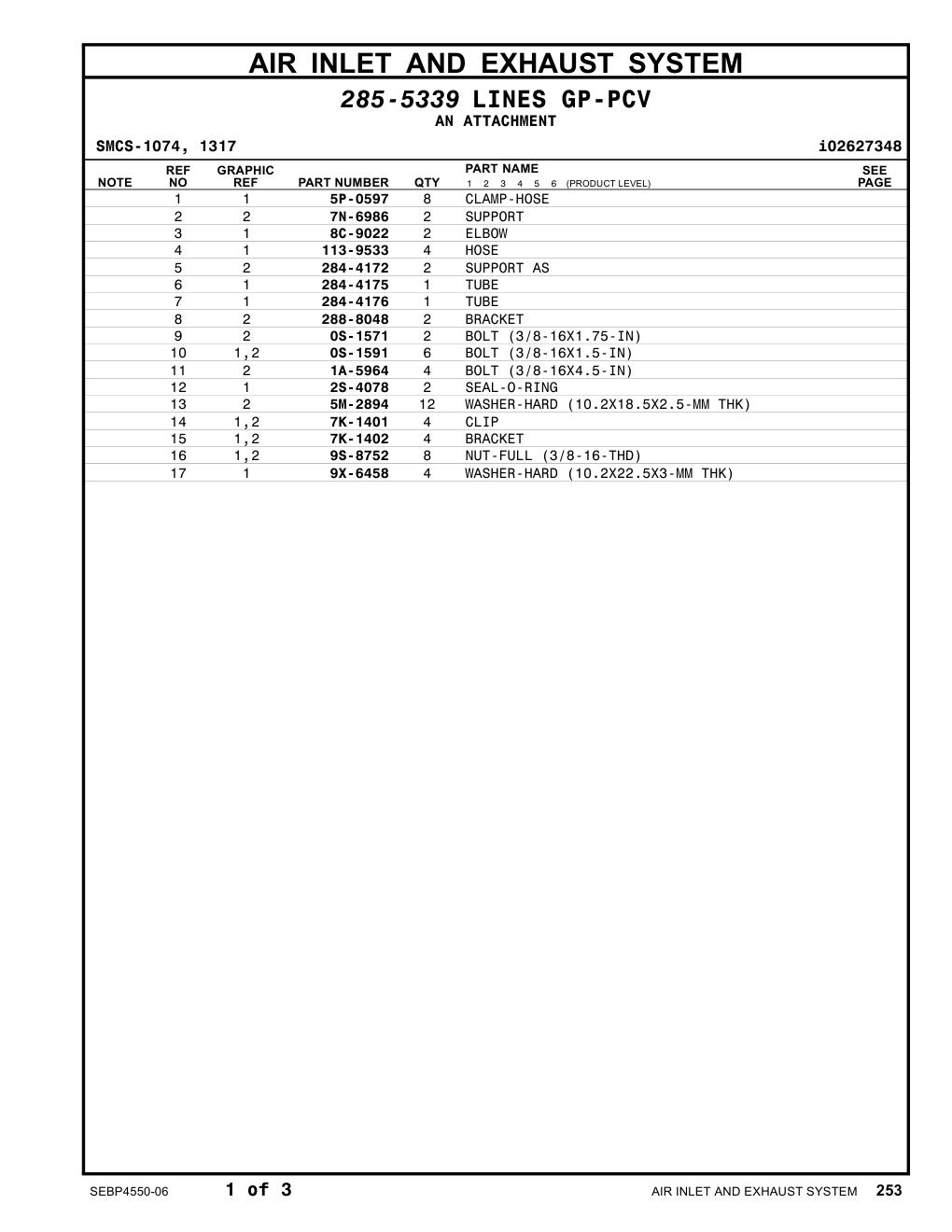 288-8048 BRACKET CAT parts manual diagram