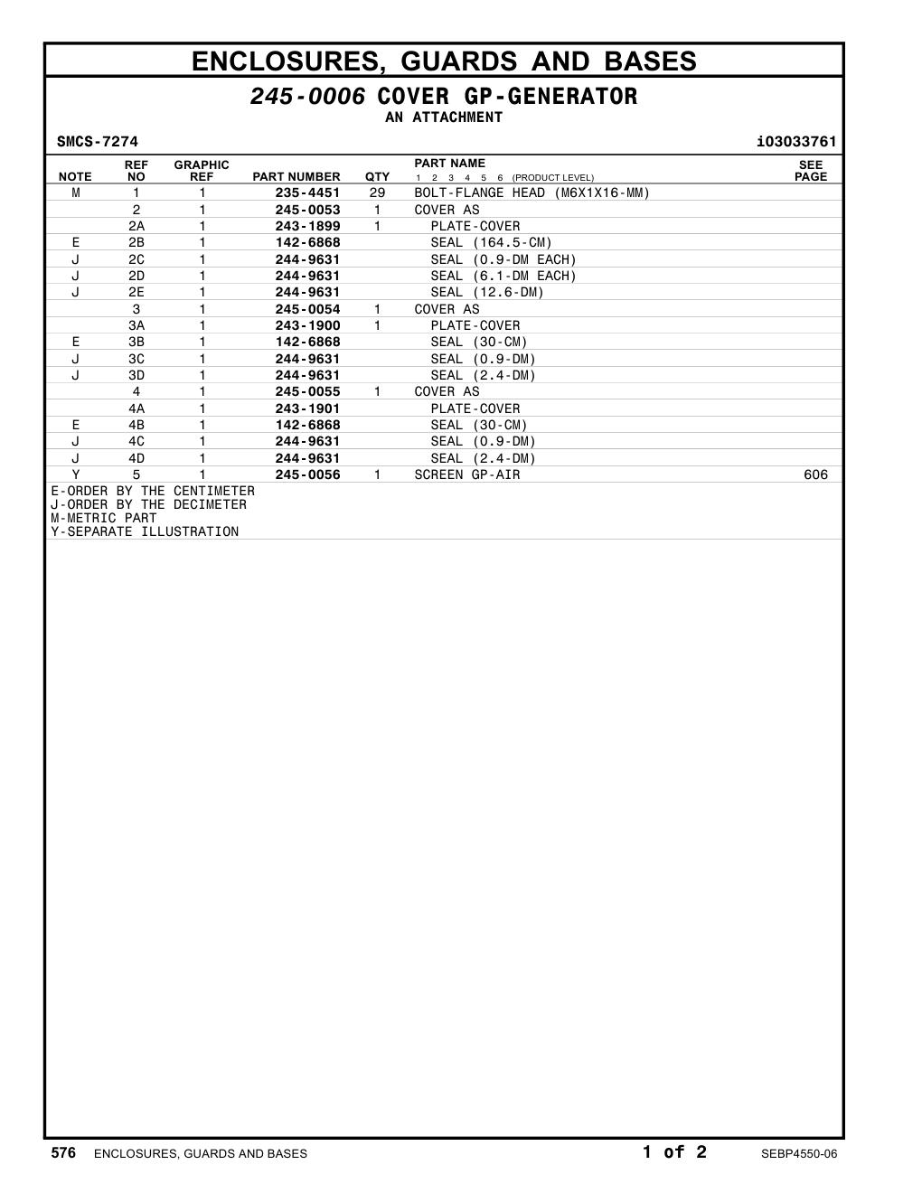 245-0056 SCREEN GP CAT parts manual diagram