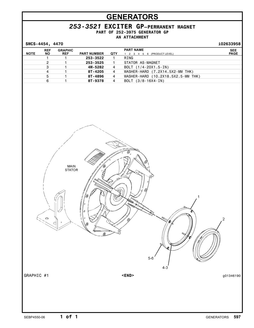 253-3522 RING CAT parts manual diagram