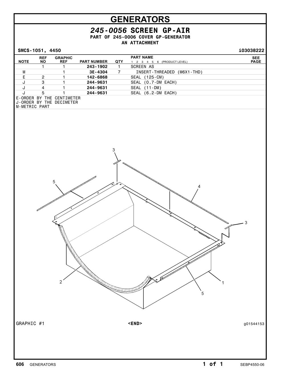 243-1902 SCREEN AS CAT parts manual diagram