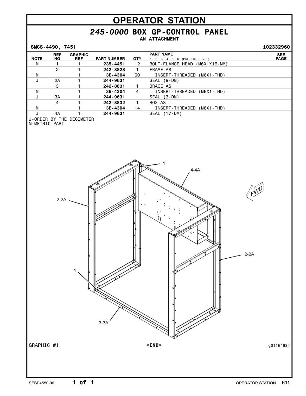 242-8828 FRAME AS CAT parts manual diagram