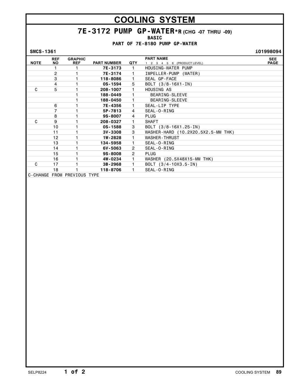 7E-4356 SEAL-LIP TYPE CAT parts manual diagram