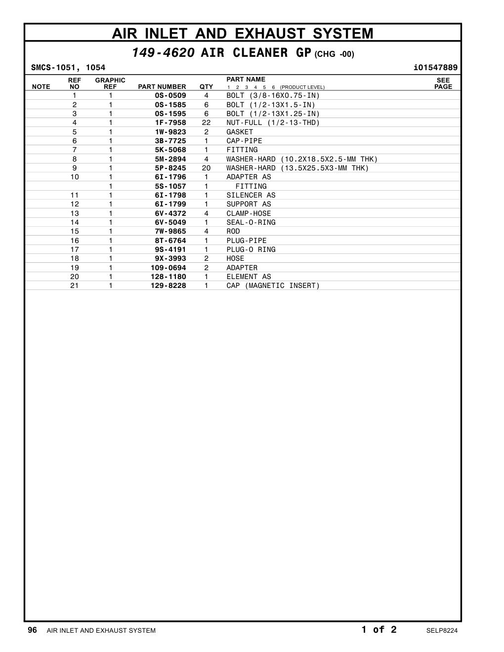 6I-1798 SILENCER AS CAT parts manual diagram