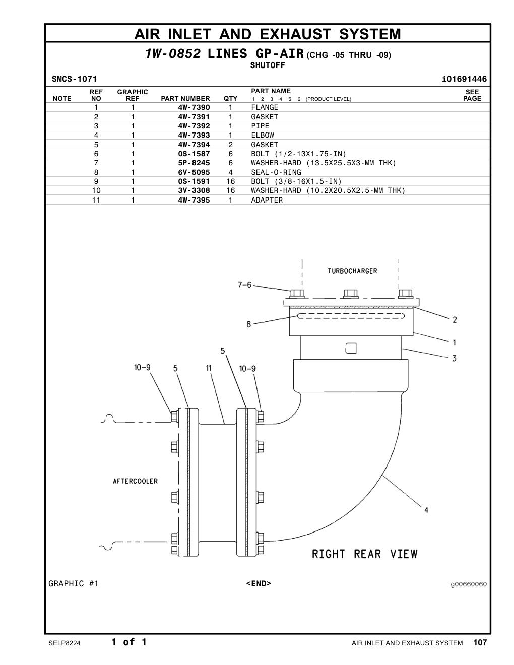 6V-5095 SEAL-O-RING CAT parts manual diagram