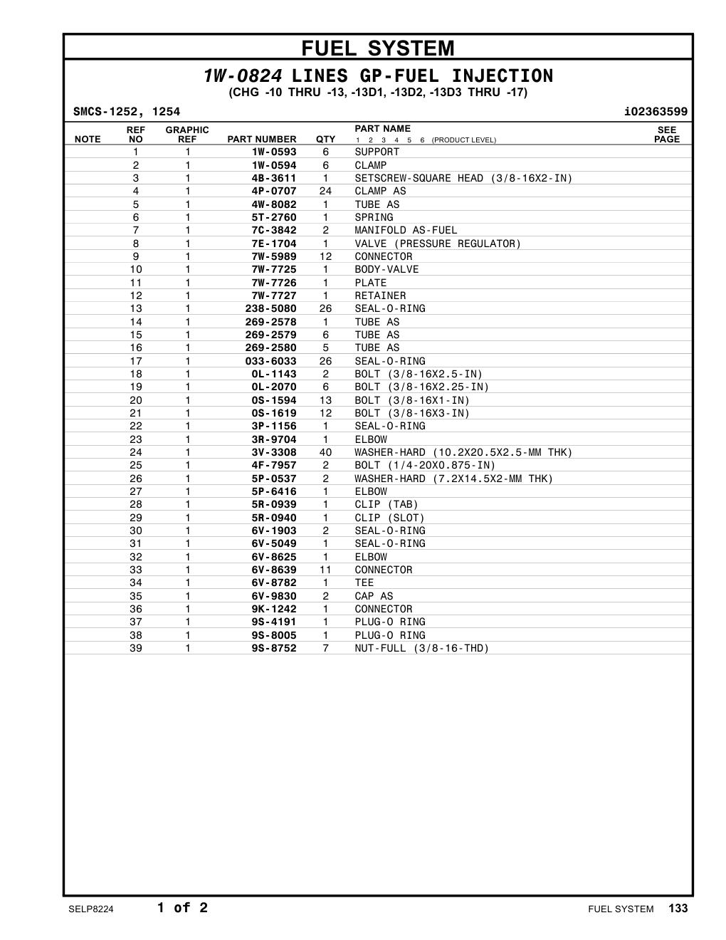 4P-0707 CLAMP AS CAT parts manual diagram