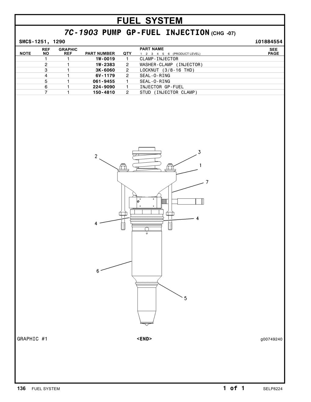 224-9090 INJECTOR GP-FUEL CAT parts manual diagram