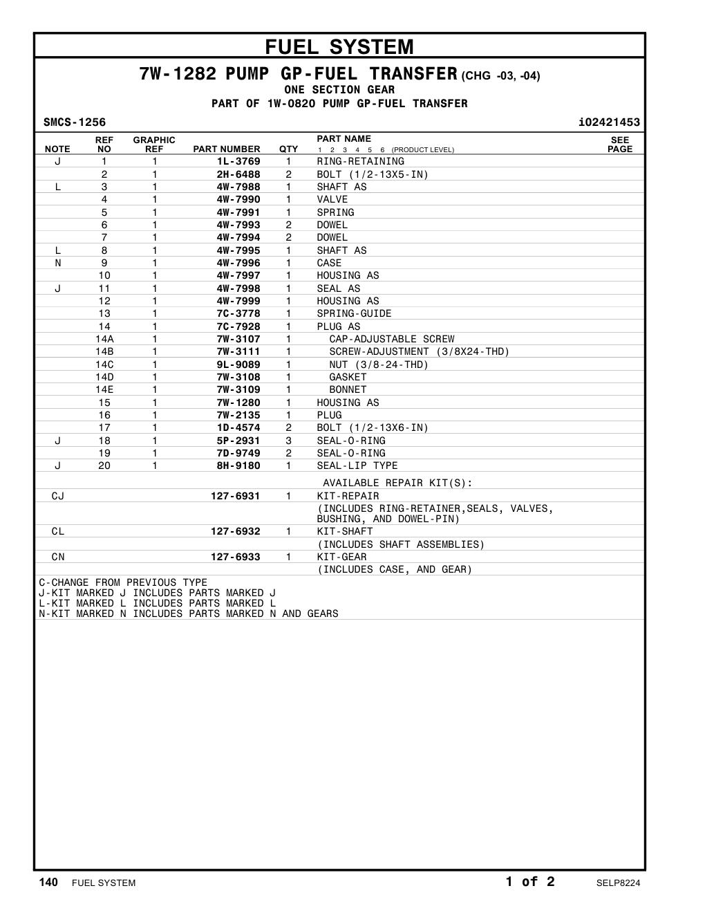 4W-7990 VALVE CAT parts manual diagram