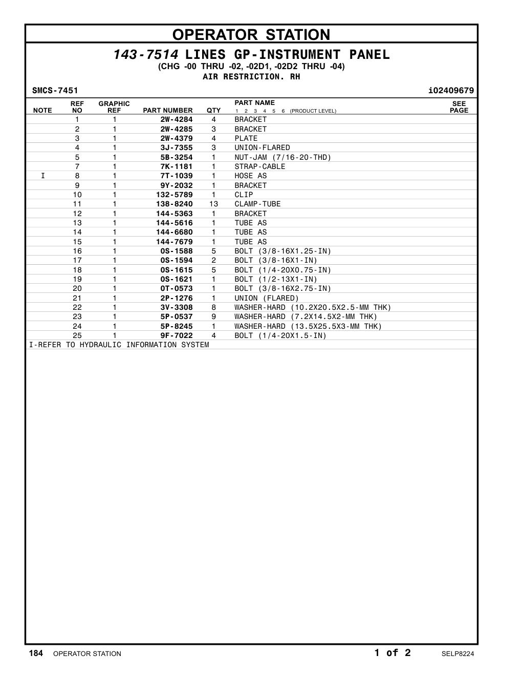 144-7679 TUBE AS CAT parts manual diagram