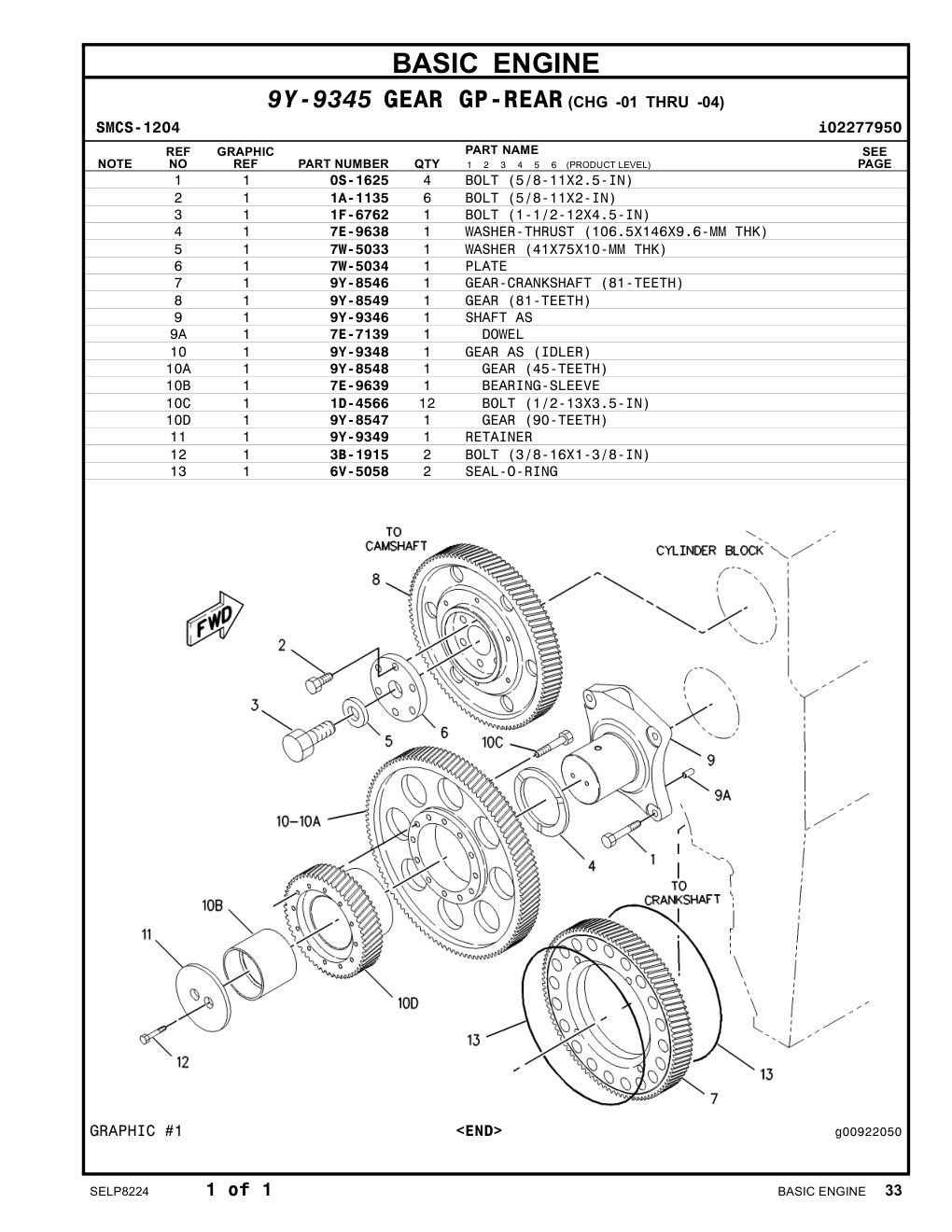 9Y-9349 RETAINER CAT parts manual diagram