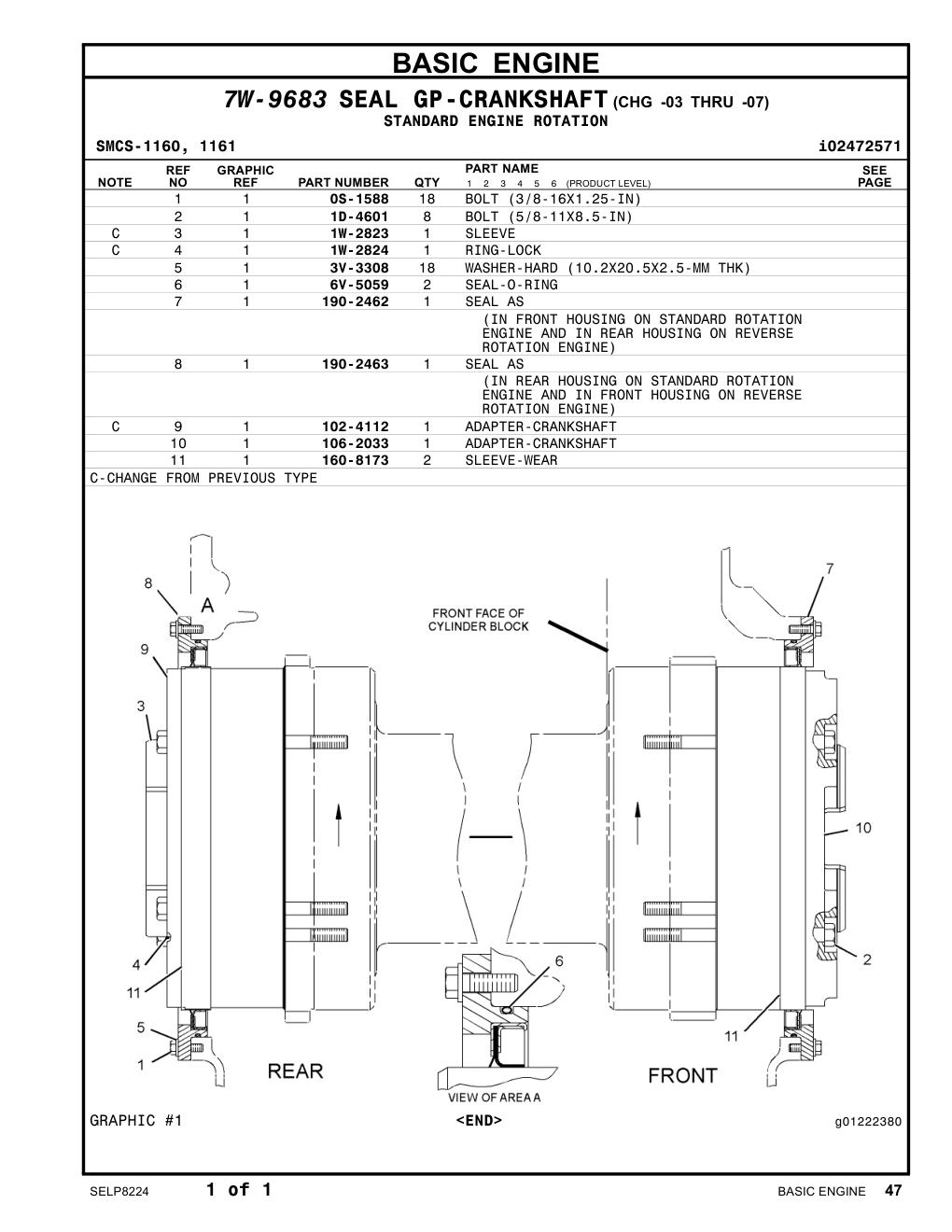 6V-5059 SEAL-O-RING CAT parts manual diagram
