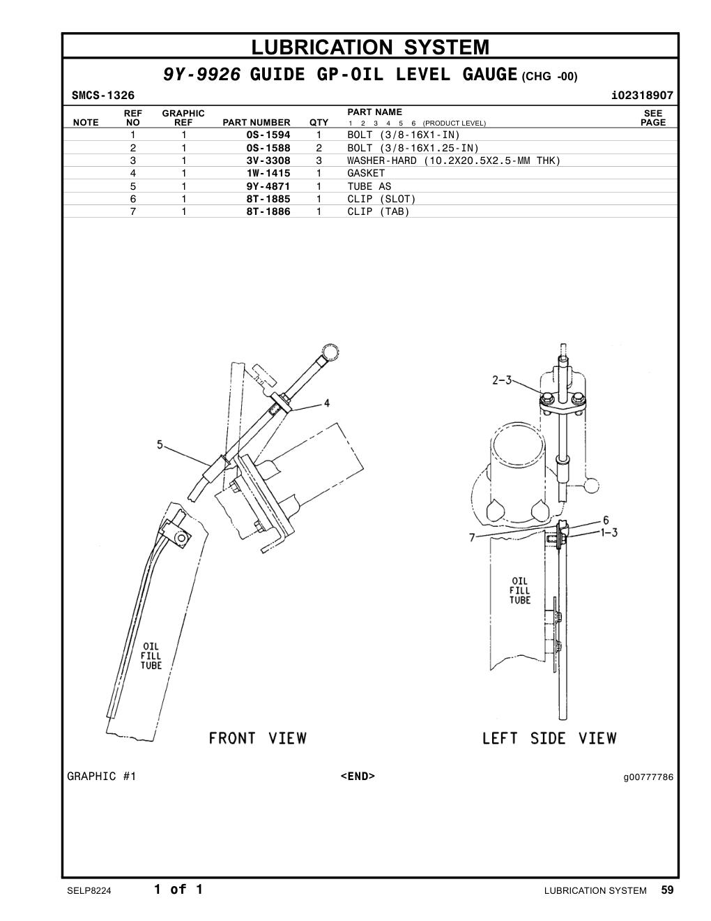 9Y-4871 TUBE AS CAT parts manual diagram