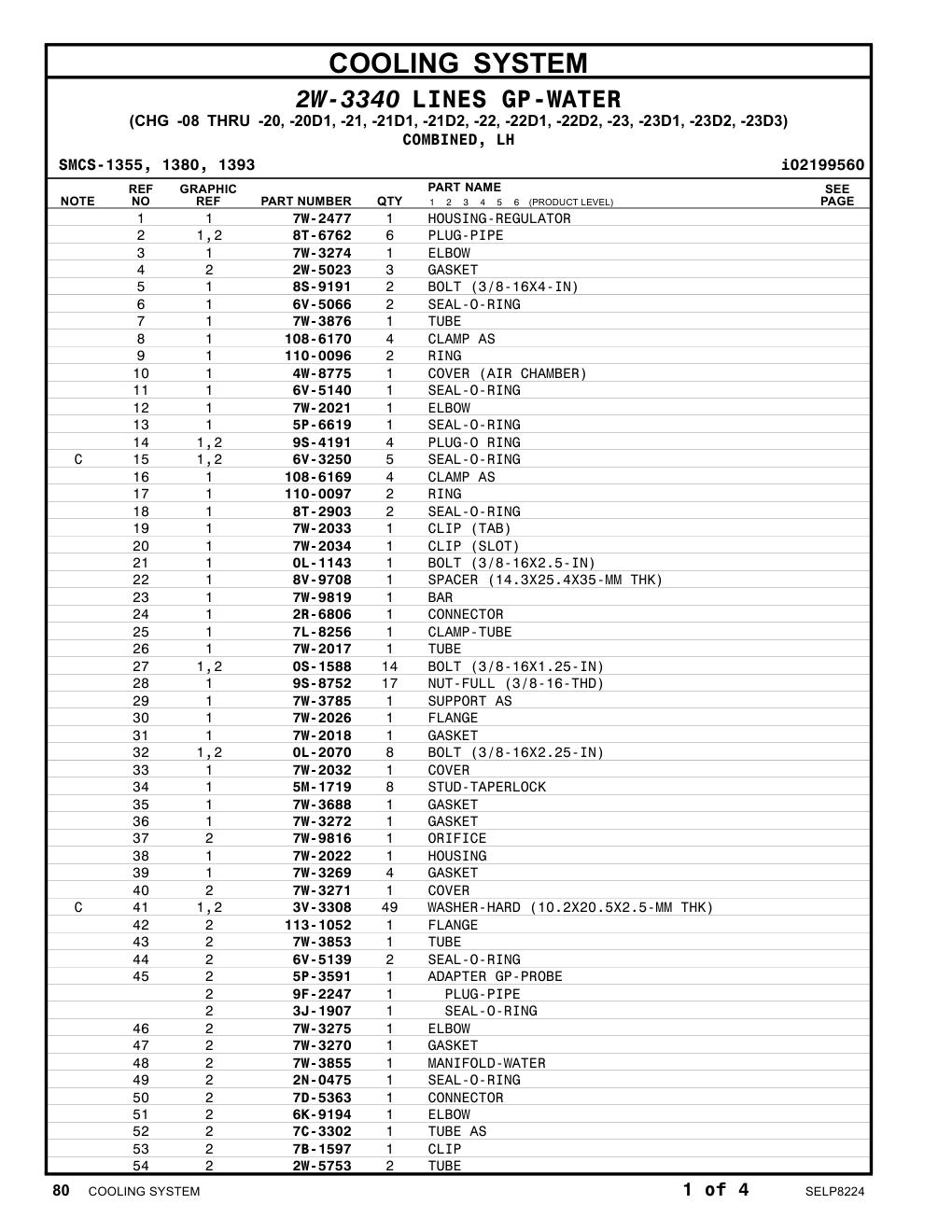 2W-5753 TUBE CAT parts manual diagram