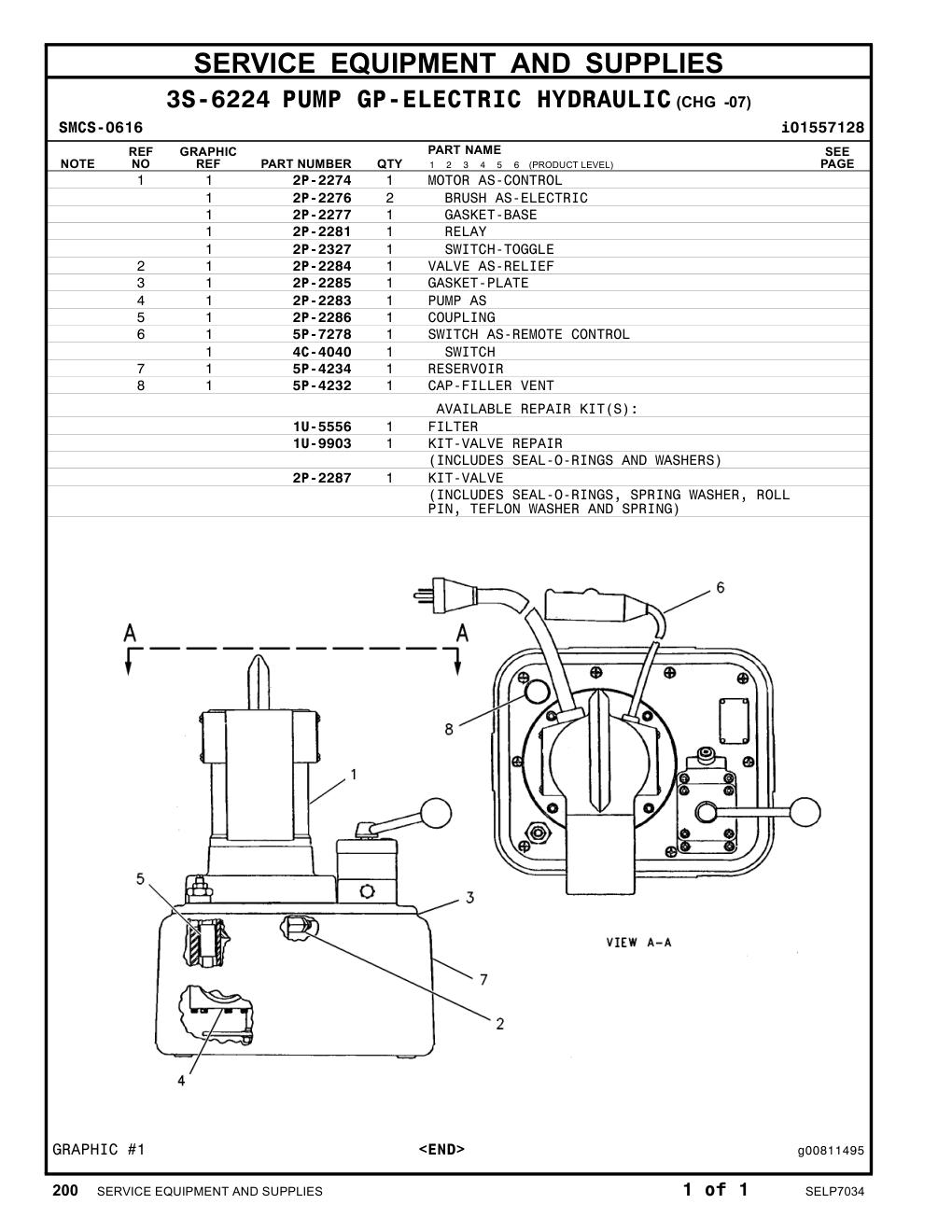 5P-7278 SWITCH AS-REMOTE CONTROL CAT parts manual diagram