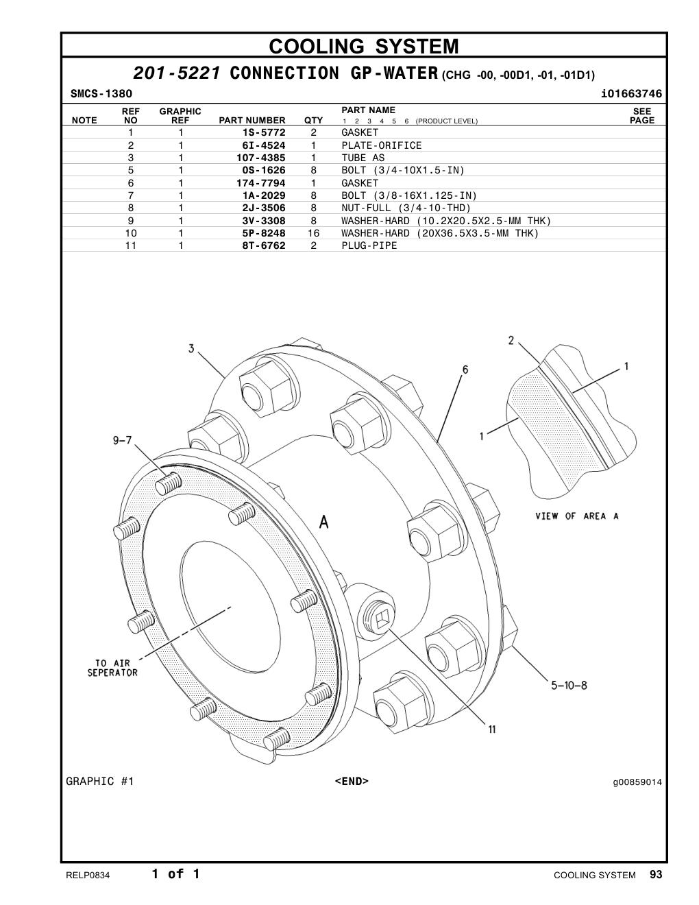 6I-4524 PLATE-ORIFICE CAT parts manual diagram