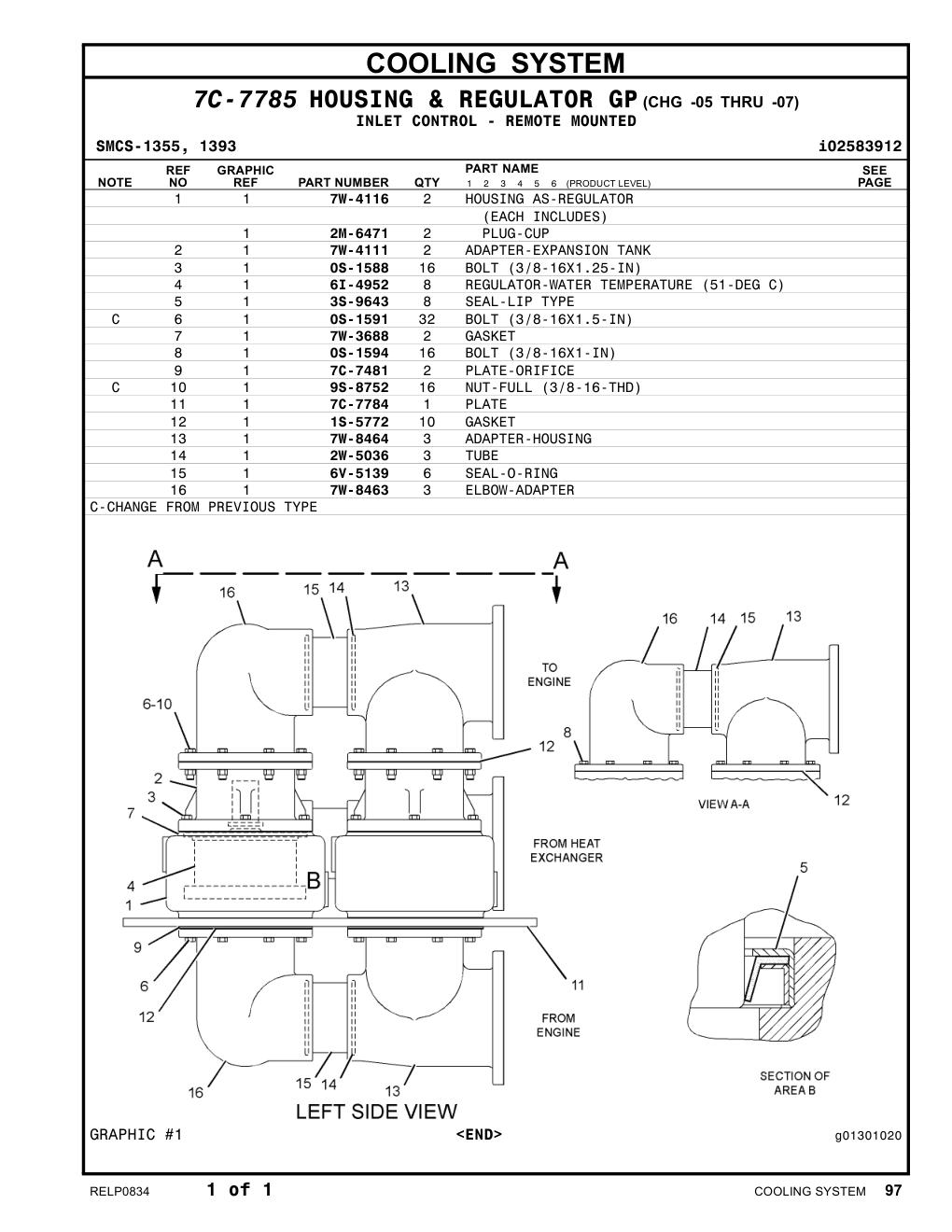 2W-5036 TUBE CAT parts manual diagram