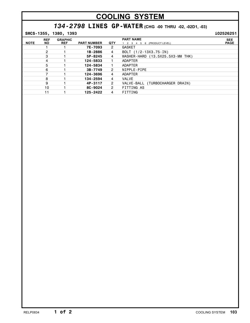 134-2594 VALVE CAT parts manual diagram